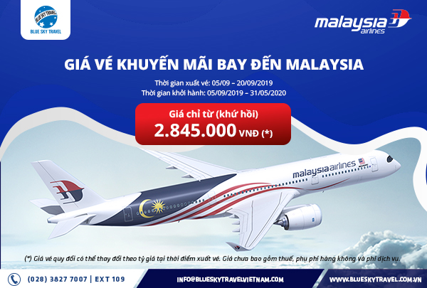 Vi vu Malaysia với giá ưu đãi từ Malaysia Airlines 